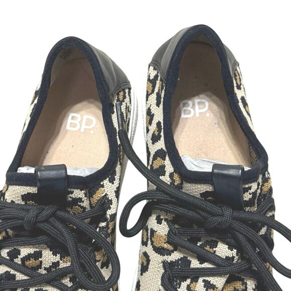 BP Women’s Knit Animal Print Lace-Up Platform Sneakers Size 8.5 M - Picture 7 of 11